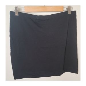 H&M Black Cotton miniskirt